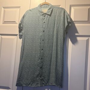 Current/Elliott Blue and White Patterned Blouse